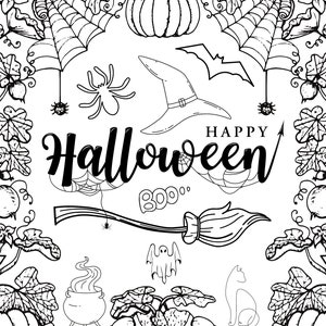 Happy Halloween Coloring Page