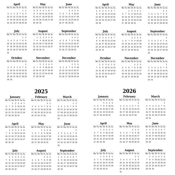2025 Calendar Etsy