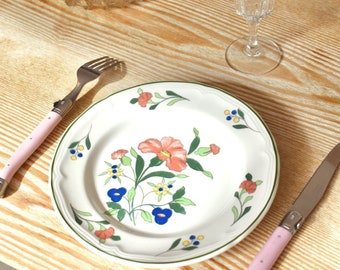 Service de 6 petites assiettes blanches à fleurs « TRÉMIÈRES »