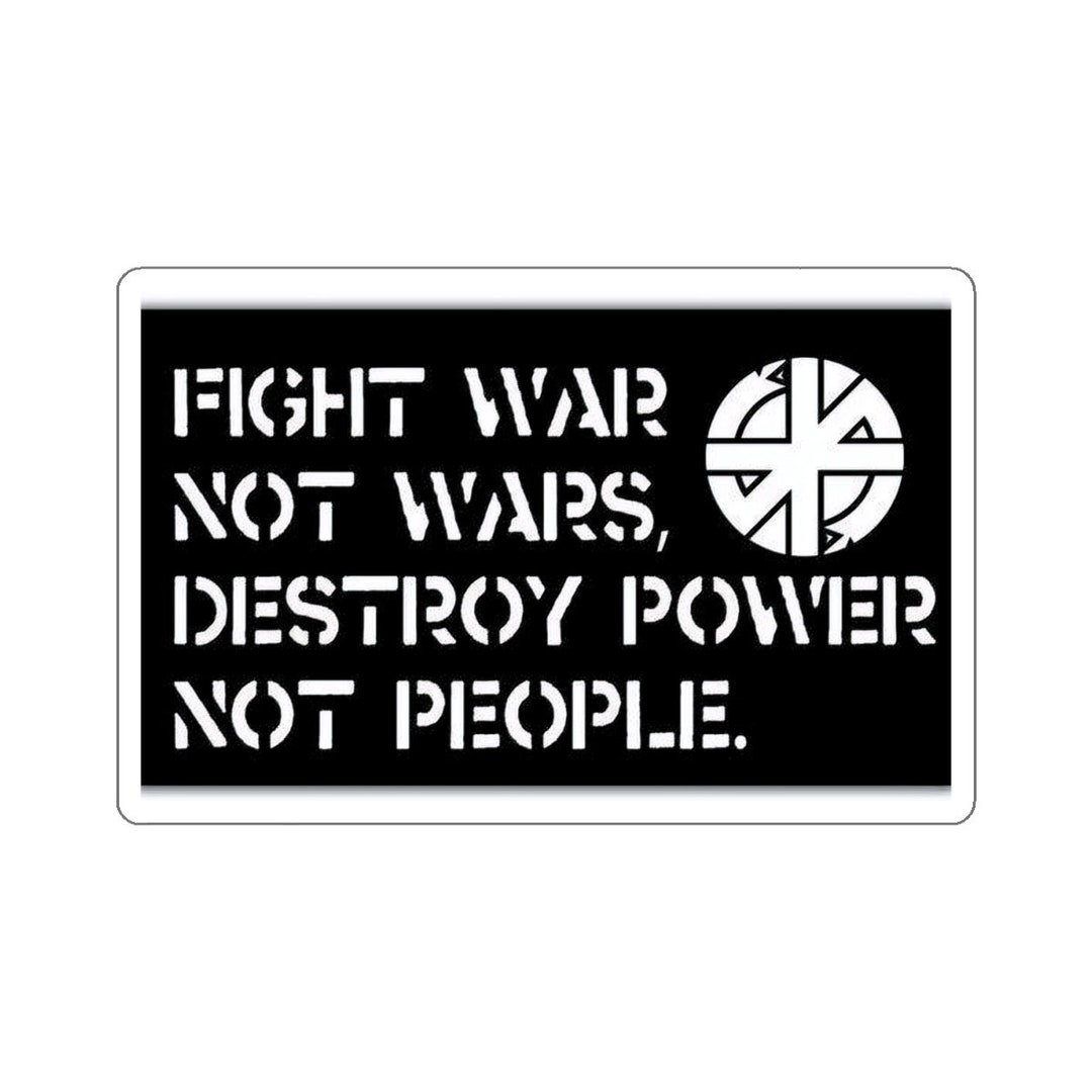 Crass Punk Sticker - Fight War Not Wars - Etsy