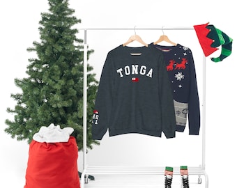 Tonga, Tongan Flag Crewneck Sweatshirt