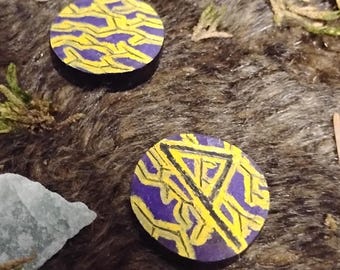 Hand-Burned Wooden Rune Set Elder Futhark - Thor Inspired Norse Runes - Cleansed Divination Tools, Five Element Ritual