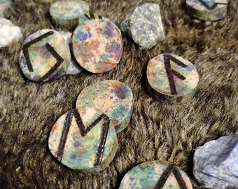 Hand-Burned BiFrost Runes – Full Elder Futhark Norse Rune Set