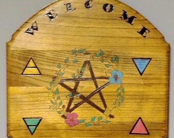Wican Welcome Plaque