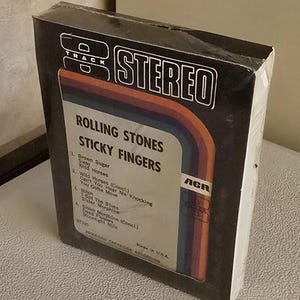 SEALED Sticky Fingers 8-Track Cartridge By The Rolling Stones