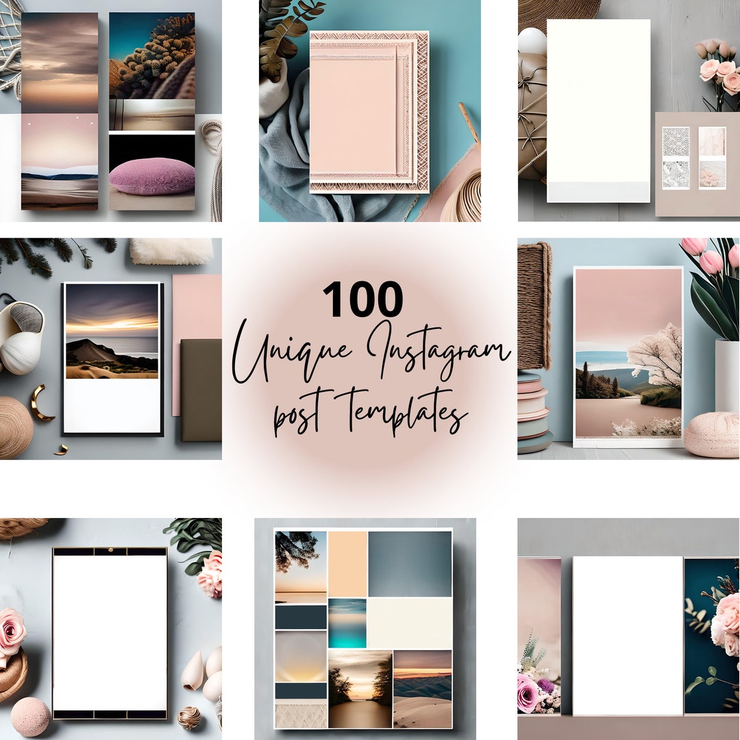 100 Instagram Post Templates Digital Art Instagram Templates Digital Art Templates for