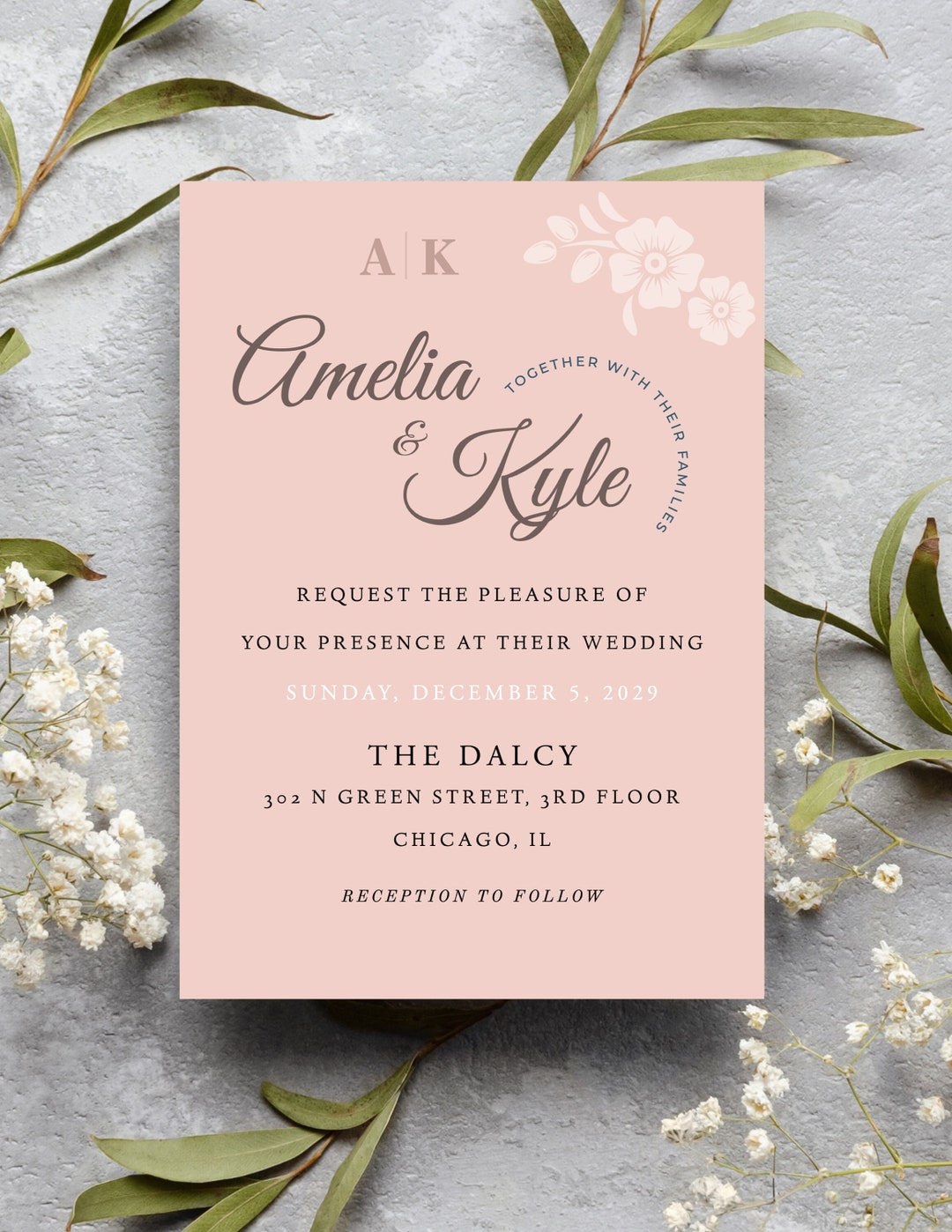 Printable Wedding Invitation Templates, DIY Wedding Invitation Templates, Adobe Wedding ...