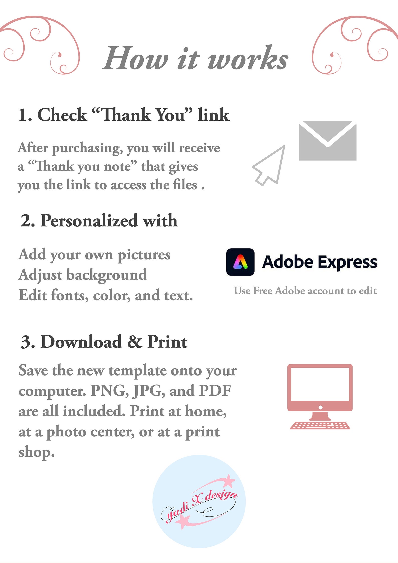 Printable Wedding Invitation Templates, DIY Wedding Invitation Templates, Adobe Wedding ...