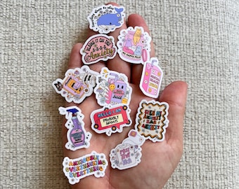 Funny Mini Vinyl Stickers: Laptop, Phone, Journal, Pick Your Own Stickers