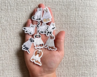 Cute Ghost Stickers|Create Your Own Small Sticker Pack|Mini Sticker Pack|Tiny Sticker|Phone Case Sticker|1 inch Sticker|Mini Vinyl Sticker|