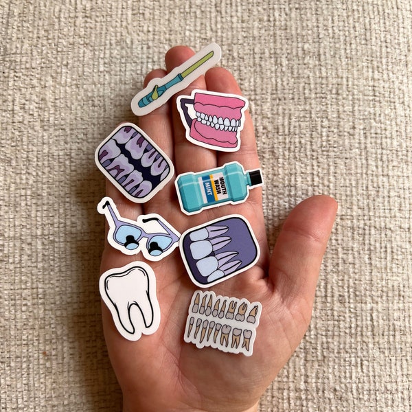 Dental Stickers,Dental Hygiene Stickers,Tooth Stickers,Dental Hygiene Gift,Dental Hygienist Stickers,Dental Assistant Sticker,Dental Gifts