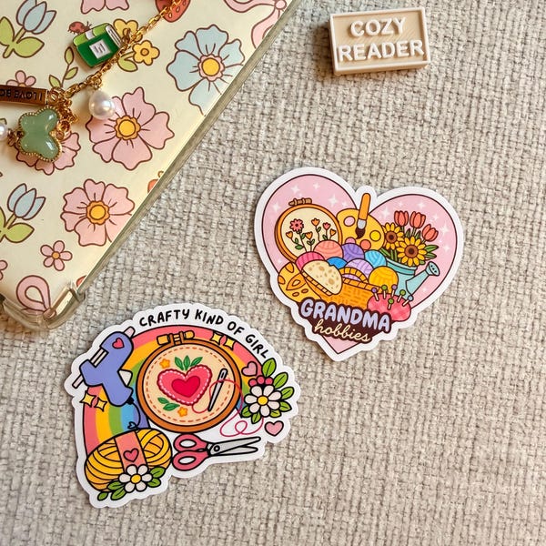 Grandma Hobby Sticker crafty Girl Sticker Lover Sticker Book Sticker Pack Girly Bundle Crafty Sticker Kindle Sticker Lover Sticker Trendy