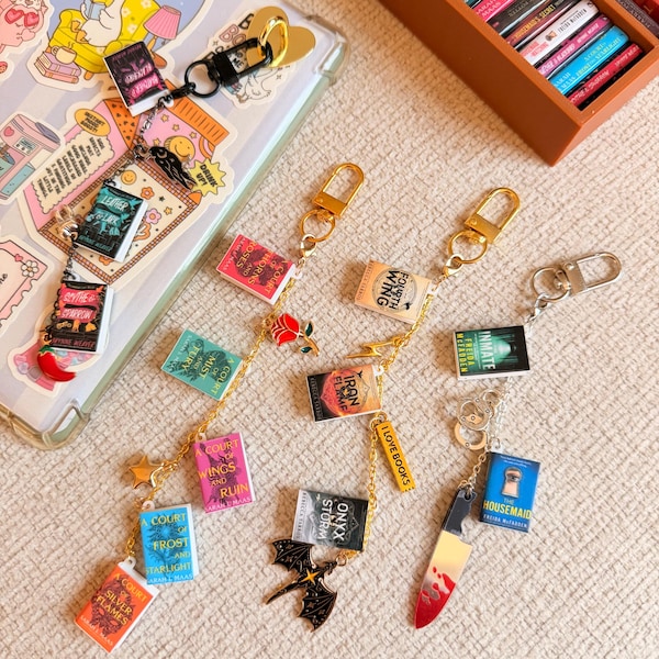 Custom Book Kindle Charm Purse Charm Bookish Kindle Charm Create Your Own Personalized Keychain Cute Trendy E‑reader Accessory