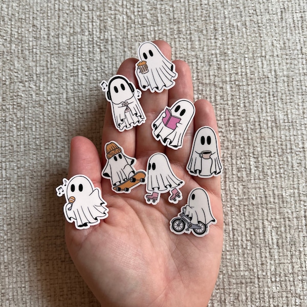 Cute Ghost Stickers|Create Your Own Small Sticker Pack|Mini Sticker Pack|Tiny Sticker|Phone Case Sticker|1 inch Sticker|Mini Vinyl Sticker|