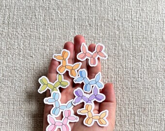 Balloon Dog Mini Stickers: Water-Resistant Vinyl Decals for Laptop, Journal