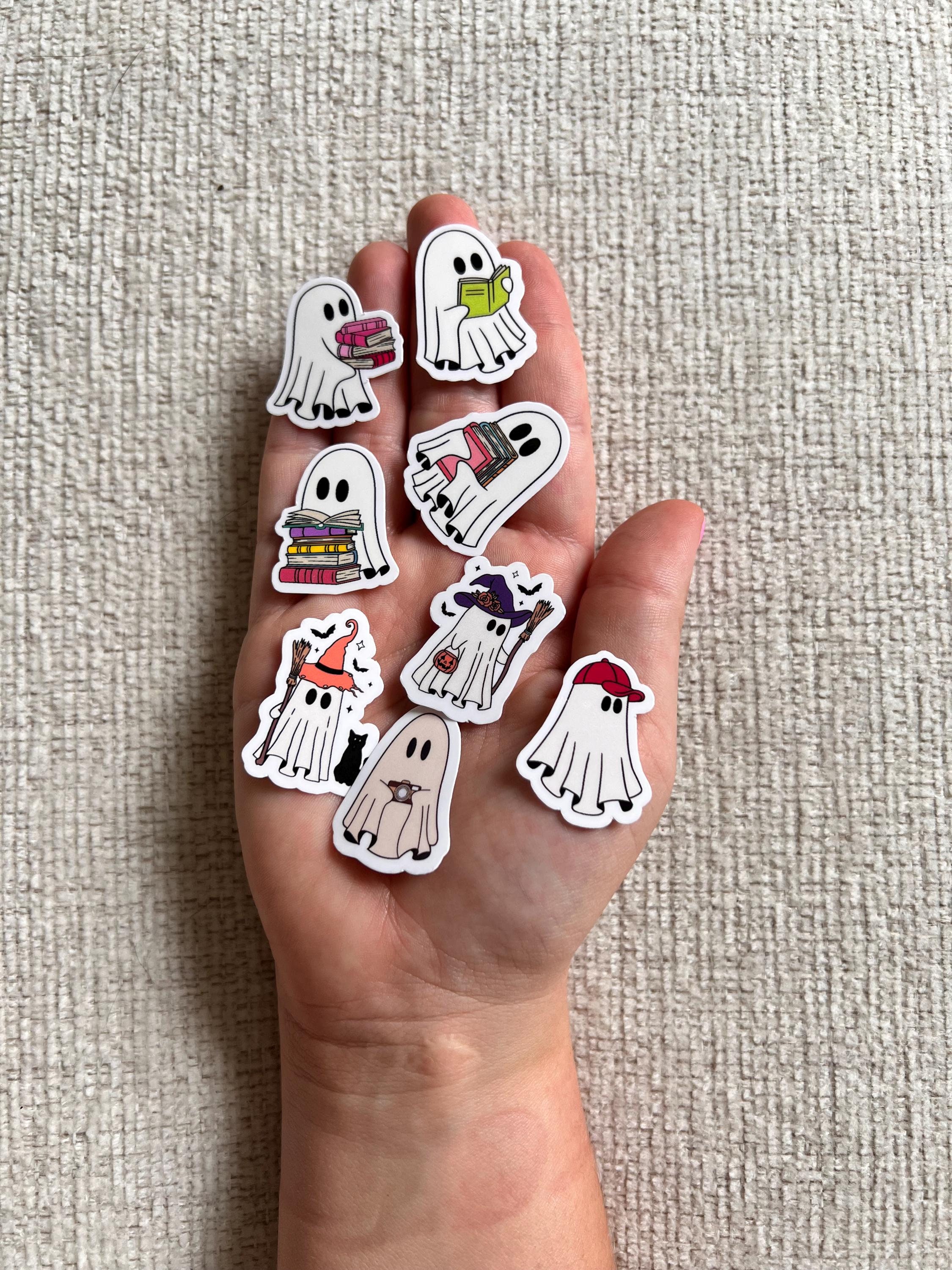 Cute Ghost Stickers|Create Your Own Small Sticker Pack|Mini Sticker Pack|Tiny Sticker|Phone Case Sticker|1 inch Sticker|Mini Vinyl Sticker|