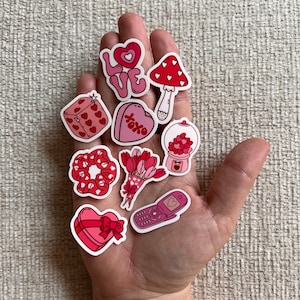 Create Your Own Valentine&#39;s Day Mini Sticker Pack: Water-Resistant Vinyl Stickers