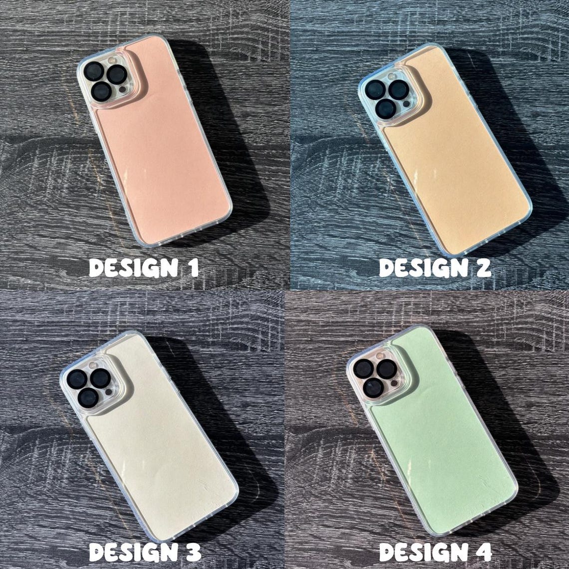 Phone Case Insert Pastel Colored Handmade Insert iPhone Clear Case Cardstock Insert for ...