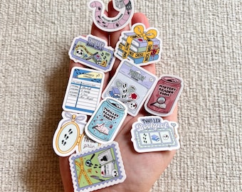 Thriller Mystery Bookish Bookworm Mini Stickers Book Trope Create Your Own Sticker Pack Tiny 1‑Inch Stickers Book Lover Book Club Stickers