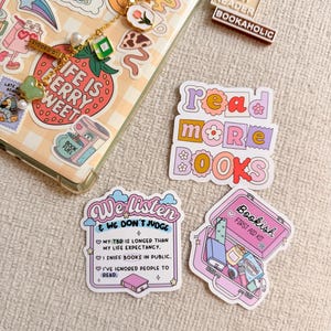 Funny Bookish Stickers Book Sticker Pack Girly Bookish Bundle Bookworm ...