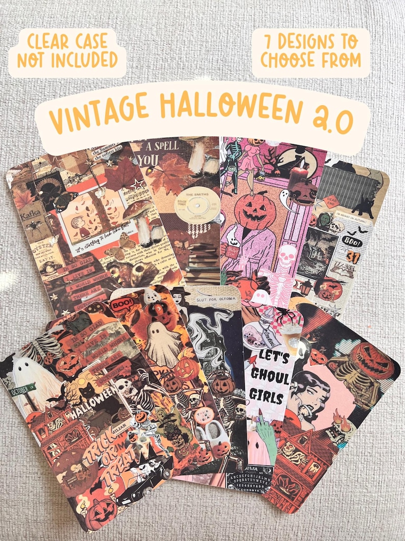 Vintage Halloween 2.0 Spooky Kindle Insert Cardstock Insert for Clear ...