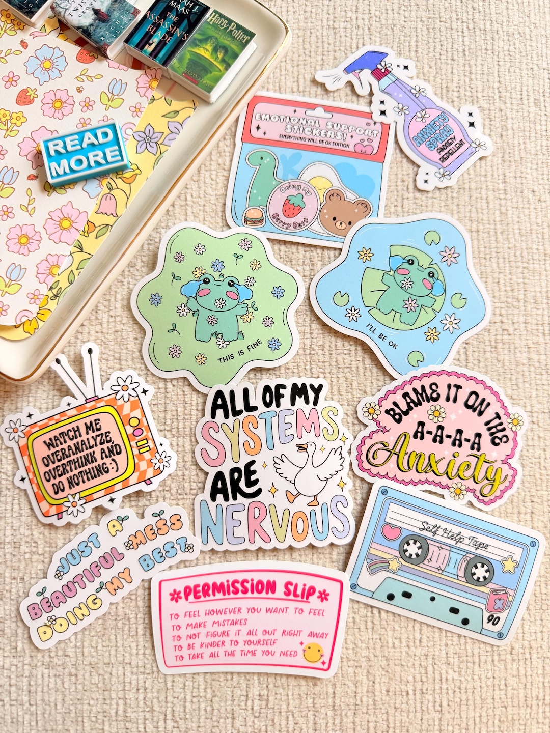 Funny Positive Mental Health Sticker Pack,positive Affirmation Sticker ...