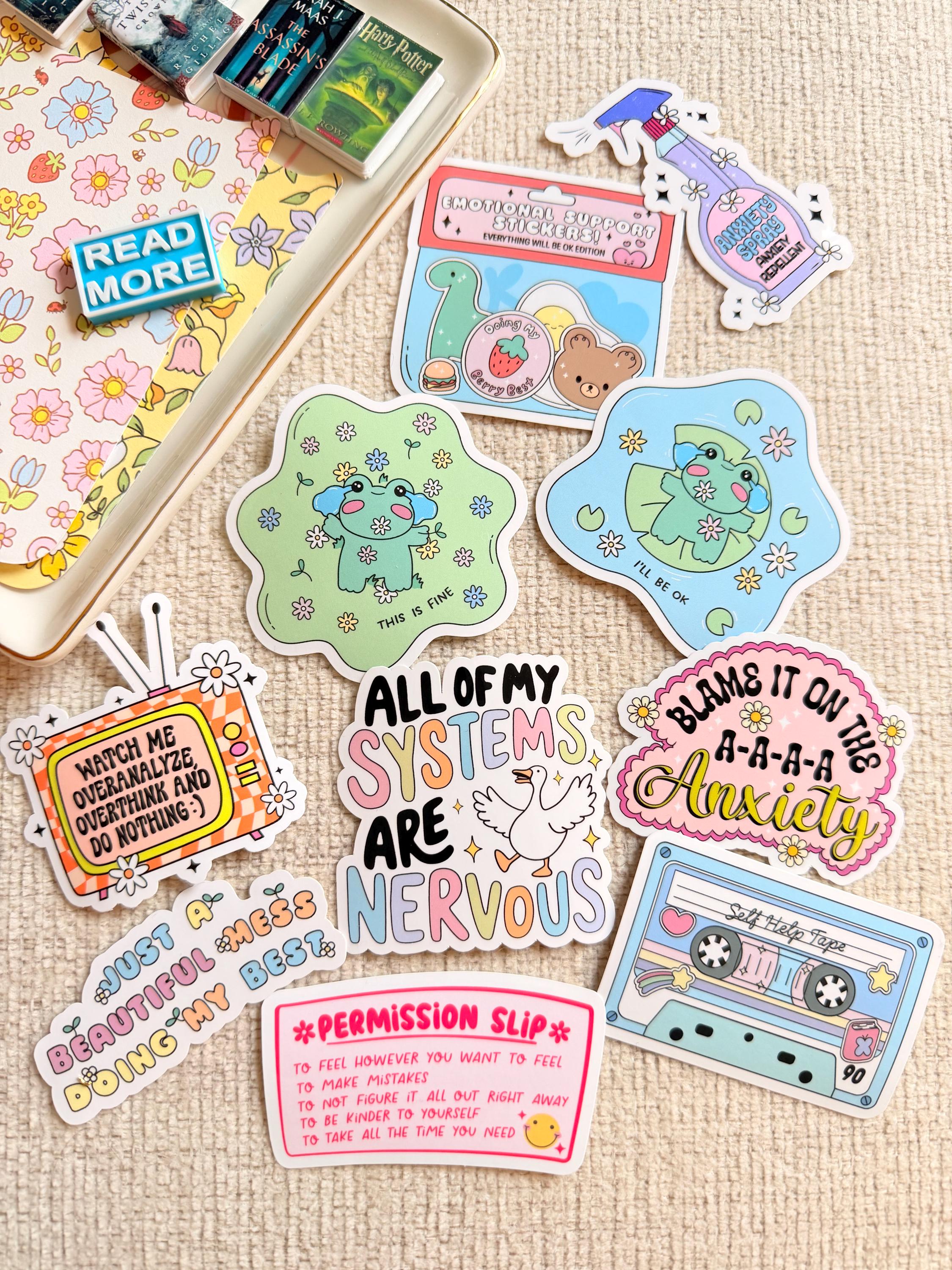 Funny Positive Mental Health Sticker Pack,positive Affirmation Sticker ...