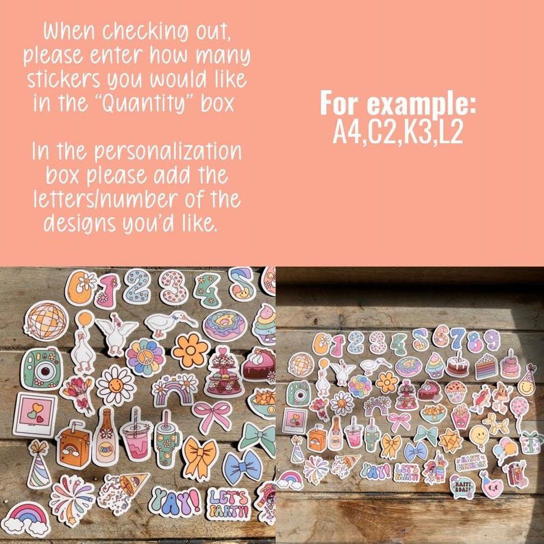Mini Celebration Stickers Custom 1‑inch Stickers Water‑resistant Vinyl ...