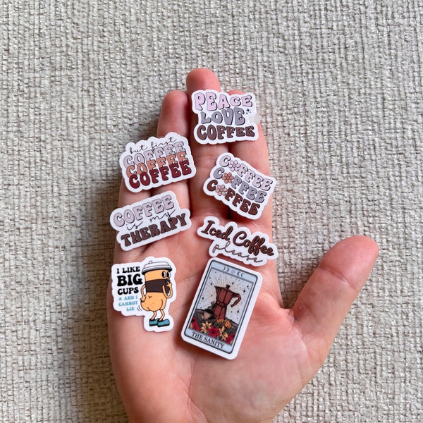 Coffee Mini Stickers|Create Your Own Small Sticker Pack|Mini Sticker Pack|Tiny Sticker|1 inch Sticker|Mini Vinyl Sticker|Small Vinyl Sticker