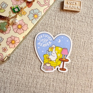 Cozy Cottagecore Bookish Sticker Pack Kindle Sticker Bundle Book Lover Sticker Bookworm Sticker E‑Reader Sticker Aesthetic Trendy Sticker Bild 3