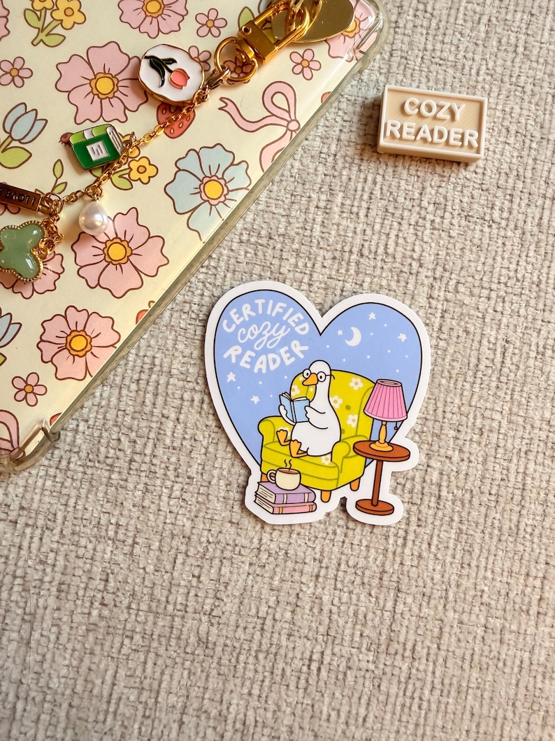 Cozy Cottagecore Bookish Sticker Pack Kindle Sticker Bundle Book Lover Sticker Bookworm Sticker E‑Reader Sticker Aesthetic Trendy Sticker Bild 3