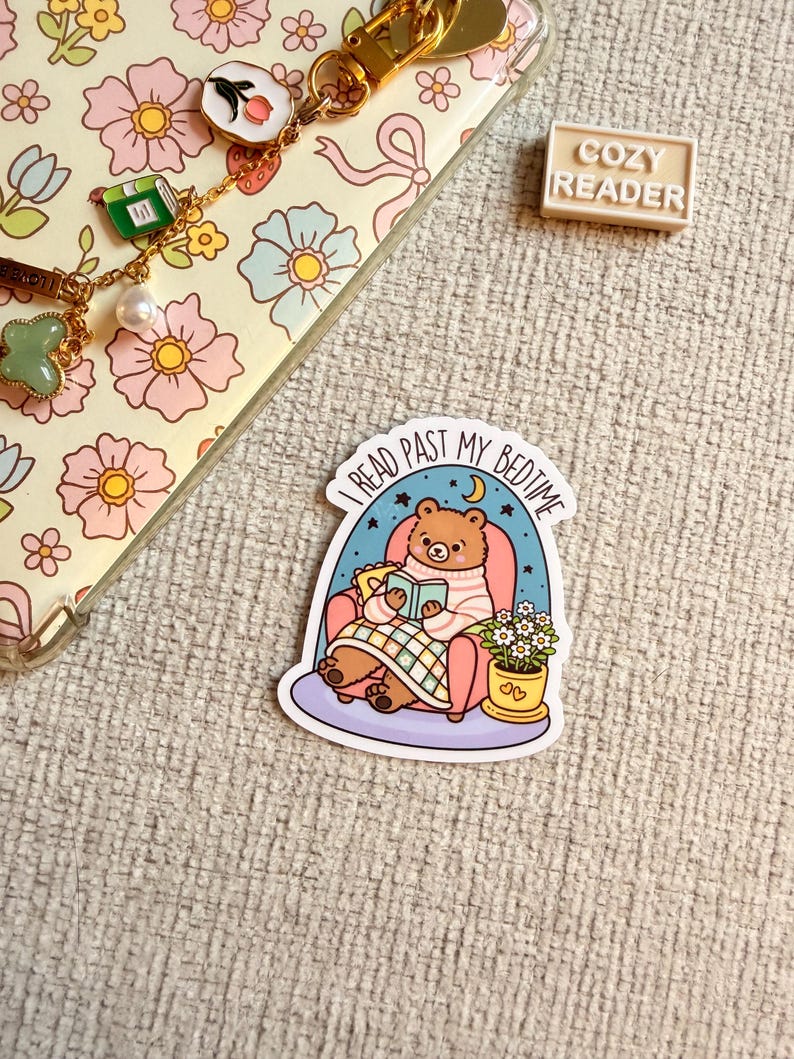 Cozy Cottagecore Bookish Sticker Pack Kindle Sticker Bundle Book Lover Sticker Bookworm Sticker E‑Reader Sticker Aesthetic Trendy Sticker Bild 5