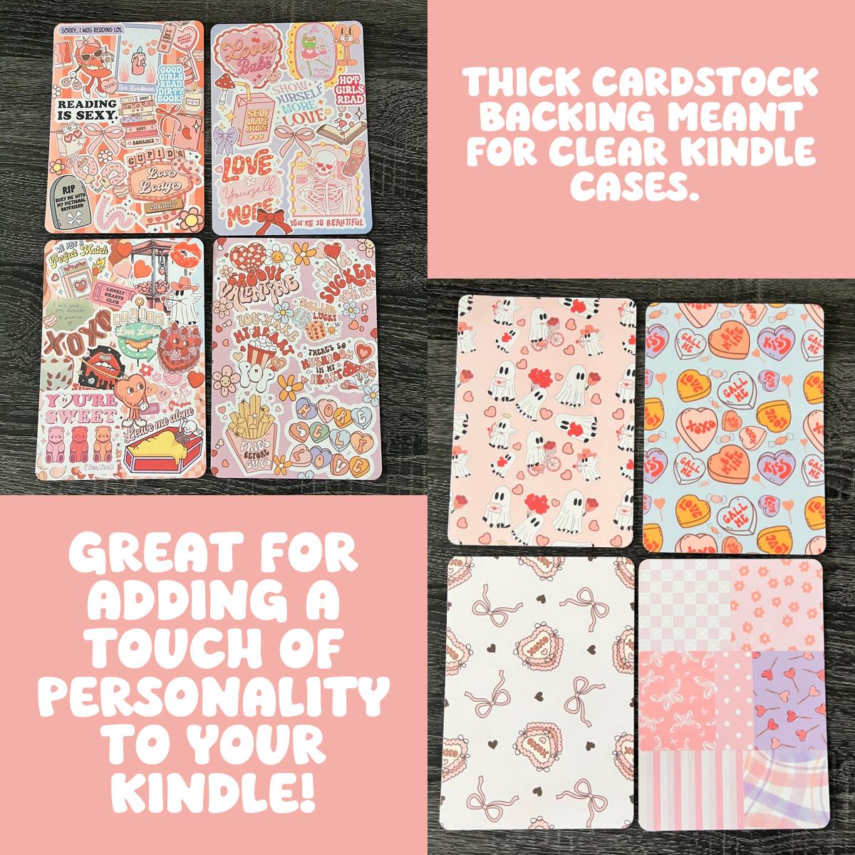 Valentines Day Kindle Insert Cardstock Insert for Clear Case Covers ...
