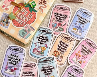Book Trope Stickers Book Sticker Pack Slow Burn Sticker Enemies to Lovers Kindle Sticker Book Lover Sticker Sticker for Book Lover E‑Reader