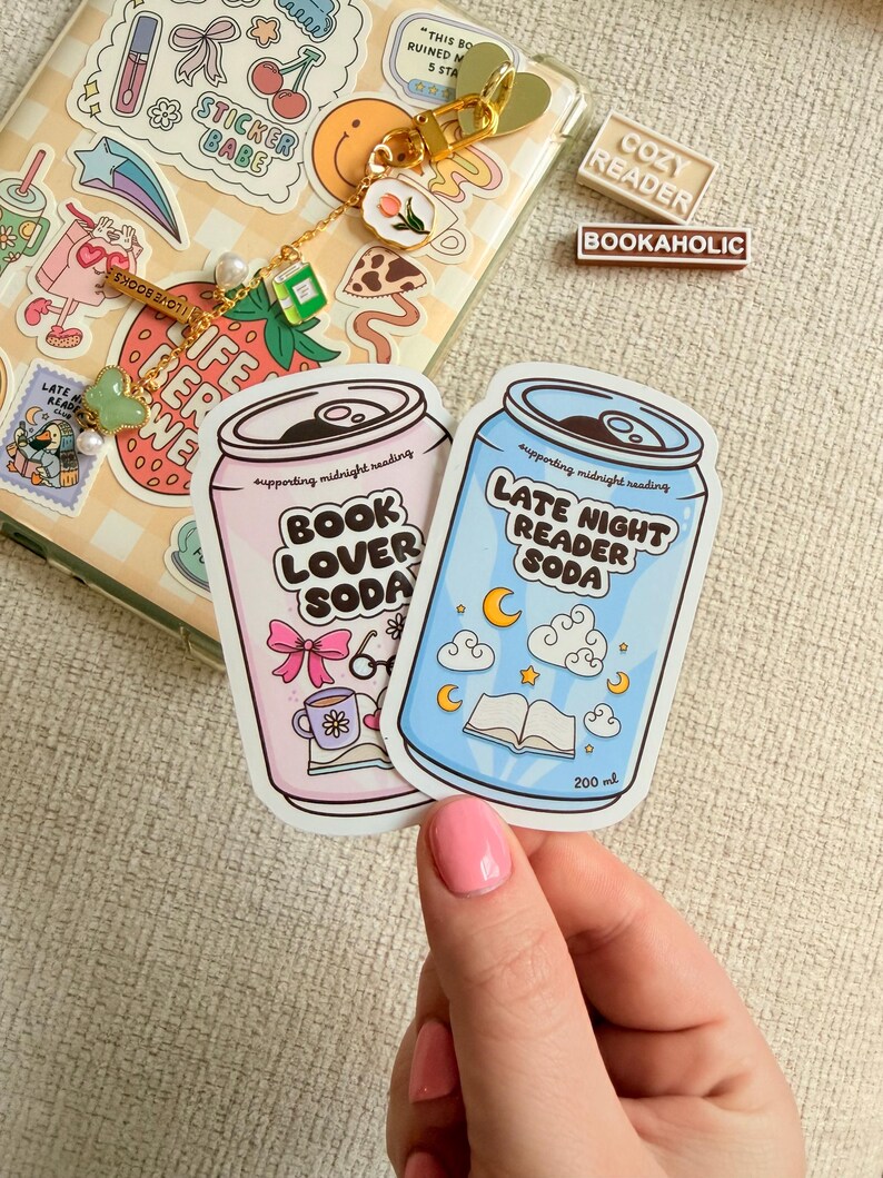 Bookish Soda Stickers Book Sticker Pack Kindle Sticker Bundle Vinyl ...
