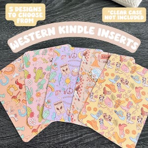 Western Kindle Insert|Kindler Inserts|Kindle Accessory|Kindle Paperwhite|Kindle Sticker|Kindle Stickers|Kindle Case|Kindle Clear Case|Kindle