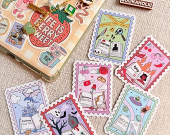 Book Sticker Pack Bookish Stamp Sticker Bundle Kindle Sticker Book Lover Sticker Sticker for Book Lover Vinyl Sticker E‑Reader Sticker