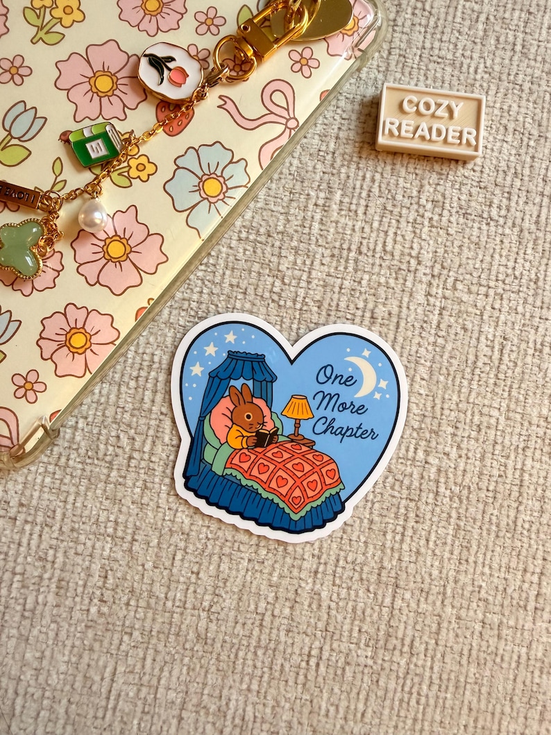 Cozy Cottagecore Bookish Sticker Pack Kindle Sticker Bundle Book Lover Sticker Bookworm Sticker E‑Reader Sticker Aesthetic Trendy Sticker Bild 2