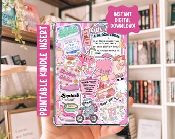 Digital Kindle Insert,Printable Insert,Kindle Accessory,Kindle Case,Digital Download,Instant Download,Insert,Kindle Cover Insert,Case Insert