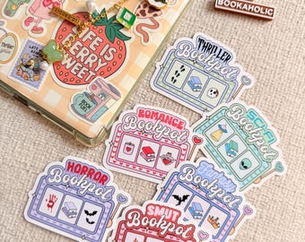 Bookish Sticker Kindle Sticker Book Lover Sticker Sticker for Book Lover Library Card Sticker E‑Reader Sticker Trendy Cute Popular Sticker