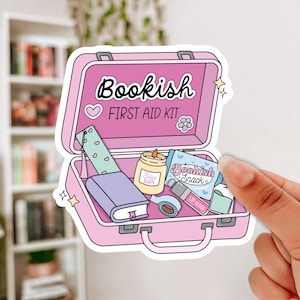 Trendy Bookworm Sticker: Funny Book Club, Kindle Reader
