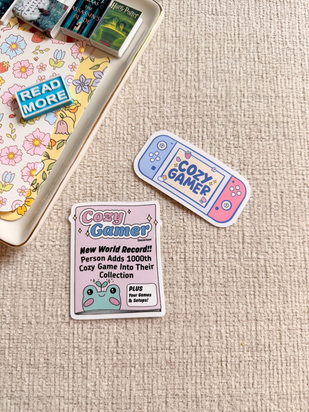Sticker Gamer Nintendo Cozy Gamer Girl Sticker Pack, Nintendo Switch Sticker, Streamer Twitch ...
