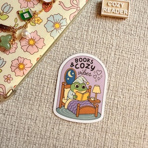 Cozy Cottagecore Bookish Sticker Pack Kindle Sticker Bundle Book Lover Sticker Bookworm Sticker E‑Reader Sticker Aesthetic Trendy Sticker Bild 4
