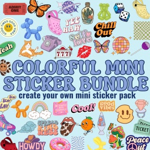 Colorful Mini Vinyl Stickers: Create Your Own Waterproof Sticker Pack