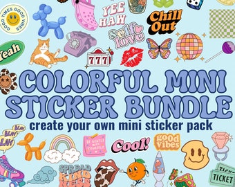 Mini Vinyl Stickers Create Your Own Waterproof Sticker Pack Custom 1‑Inch Stickers Personalized Vinyl Decals for Laptops Journals & Kindles