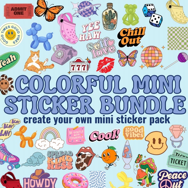 Small Vinyl Stickers|Waterproof Mini Vinyl Stickers|Create Your Own Small Sticker Pack|Mini Sticker Pack|Tiny Sticker|Sticker for Phone Case