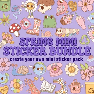 Create Your Own Spring Mini Vinyl Sticker Pack: Phone Case, Journal, Laptop