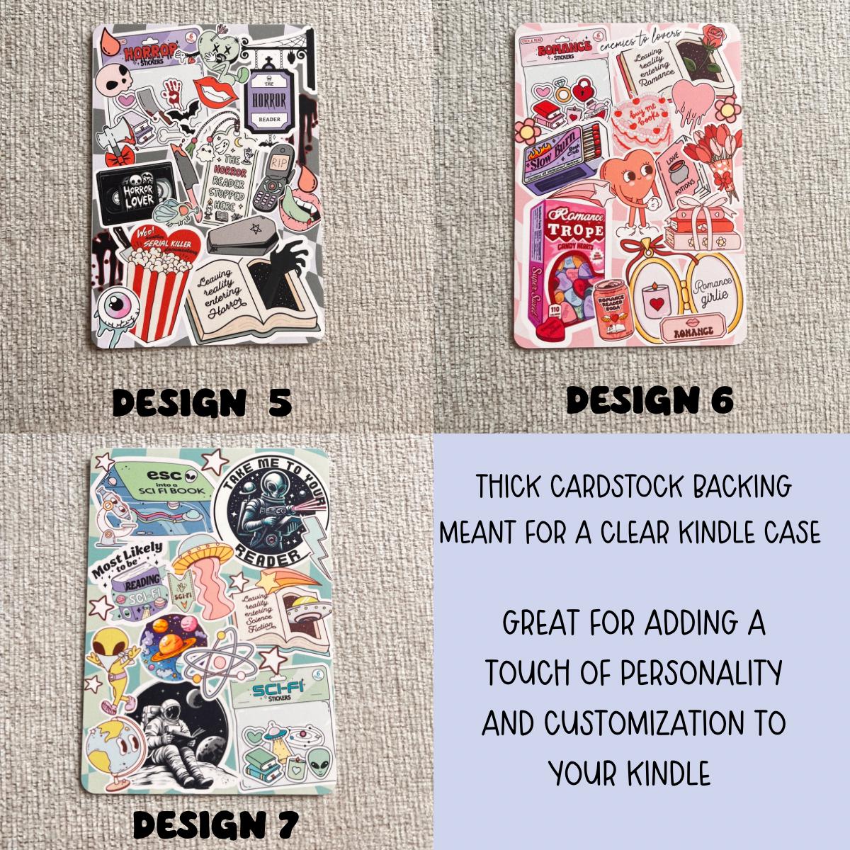 Book Trope Kindle Insert Cardstock Insert for Clear Case Covers Bookish ...