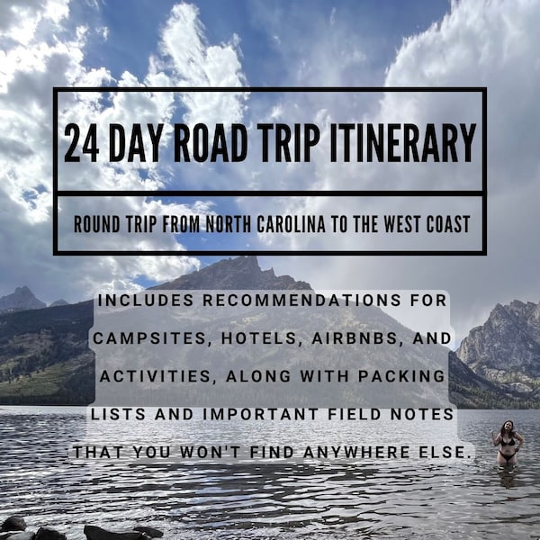 24 Day Round Trip USA National Parks Road Trip Travel Itinerary from East to West Coast