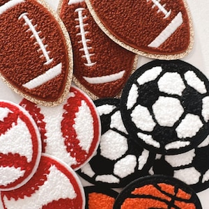 Sports iron on patches | Chenille patches | Football | Baseball | Basketball |Soccer | balls | DIY